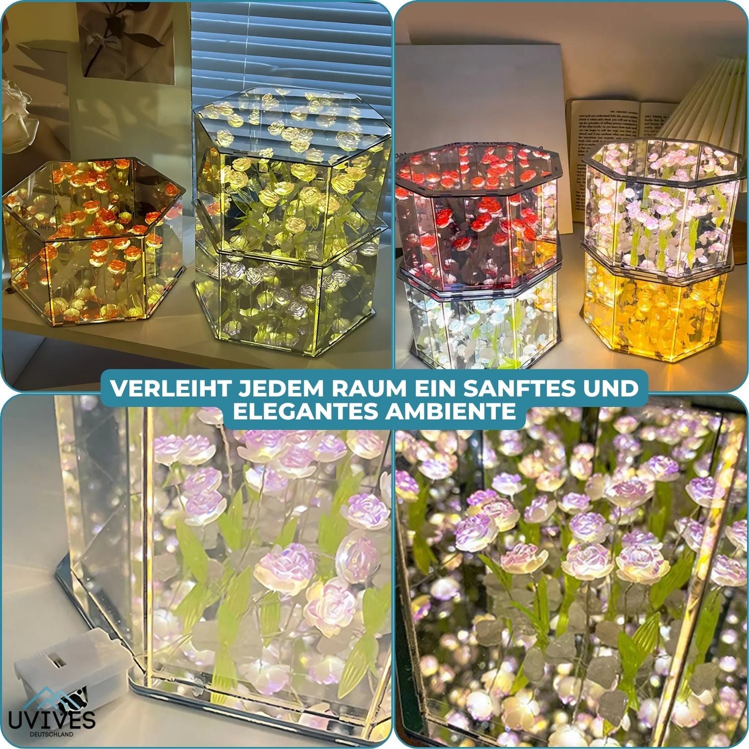 LumiFlora™ -  Handgefertigte Blume Würfellampe