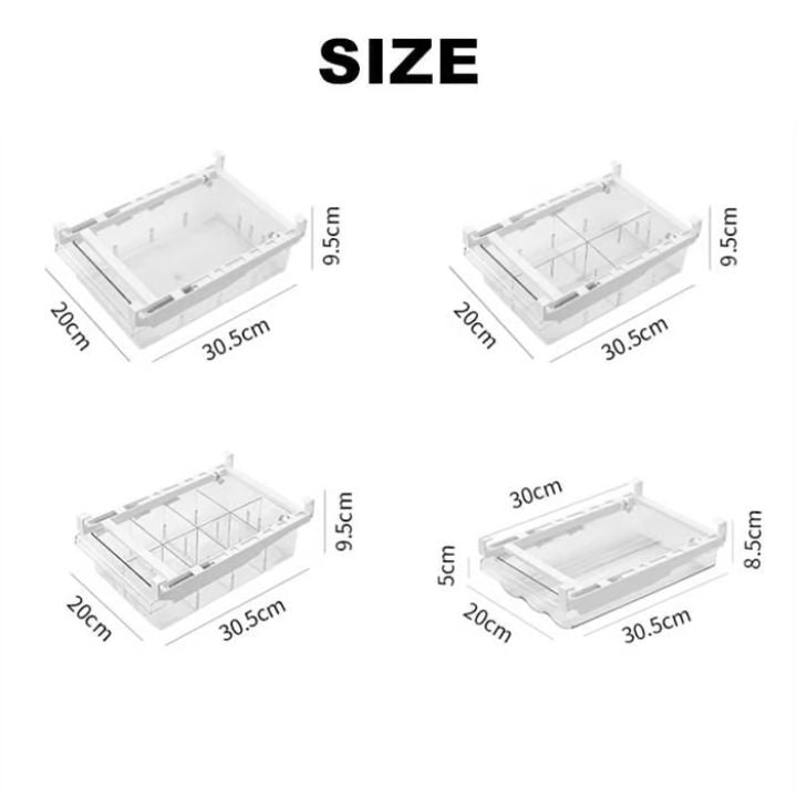 CoolSpace - Platzsparender Kühlschrank-Schubladenorganizer