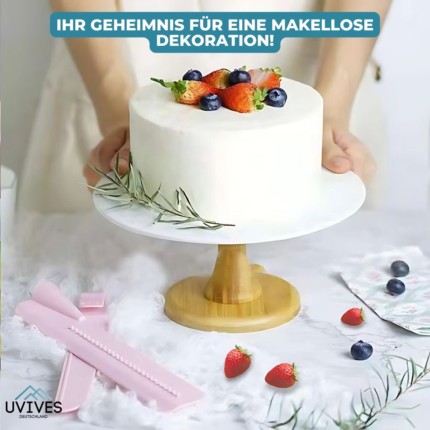 CakeCrafter™ - Verstellbarer Tortenschaber und Glätter