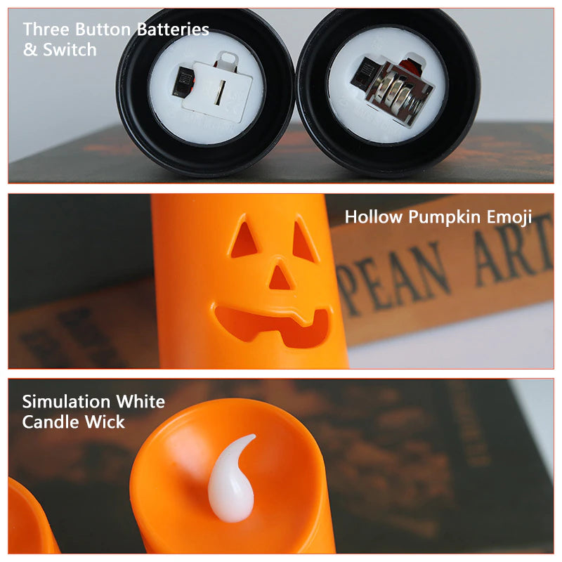 D'Halloween Candles - elektrische Kürbiskerzen