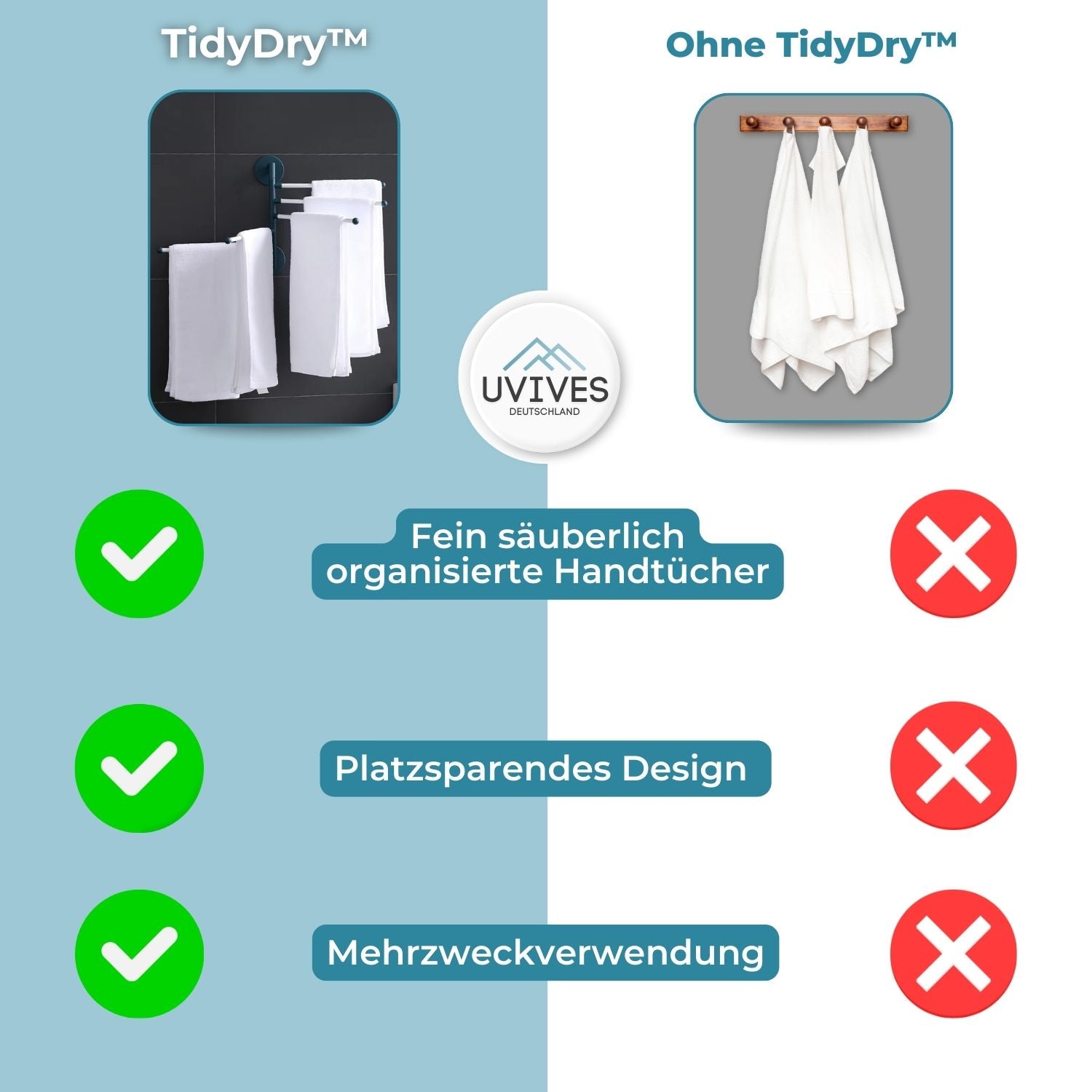 TidyDry™ - Mühelose Handtuchtrocknung zu jeder Zeit